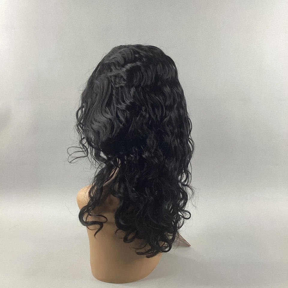 18" Natural Wave Headband Natural Black 100% Unprocessed Human Hair Wig - Image 4 of 4