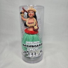 NEW KC Hawaii Dashboard Hula Girl Doll 6.5" Sweet KeAloha Green Skirt Vtg Style