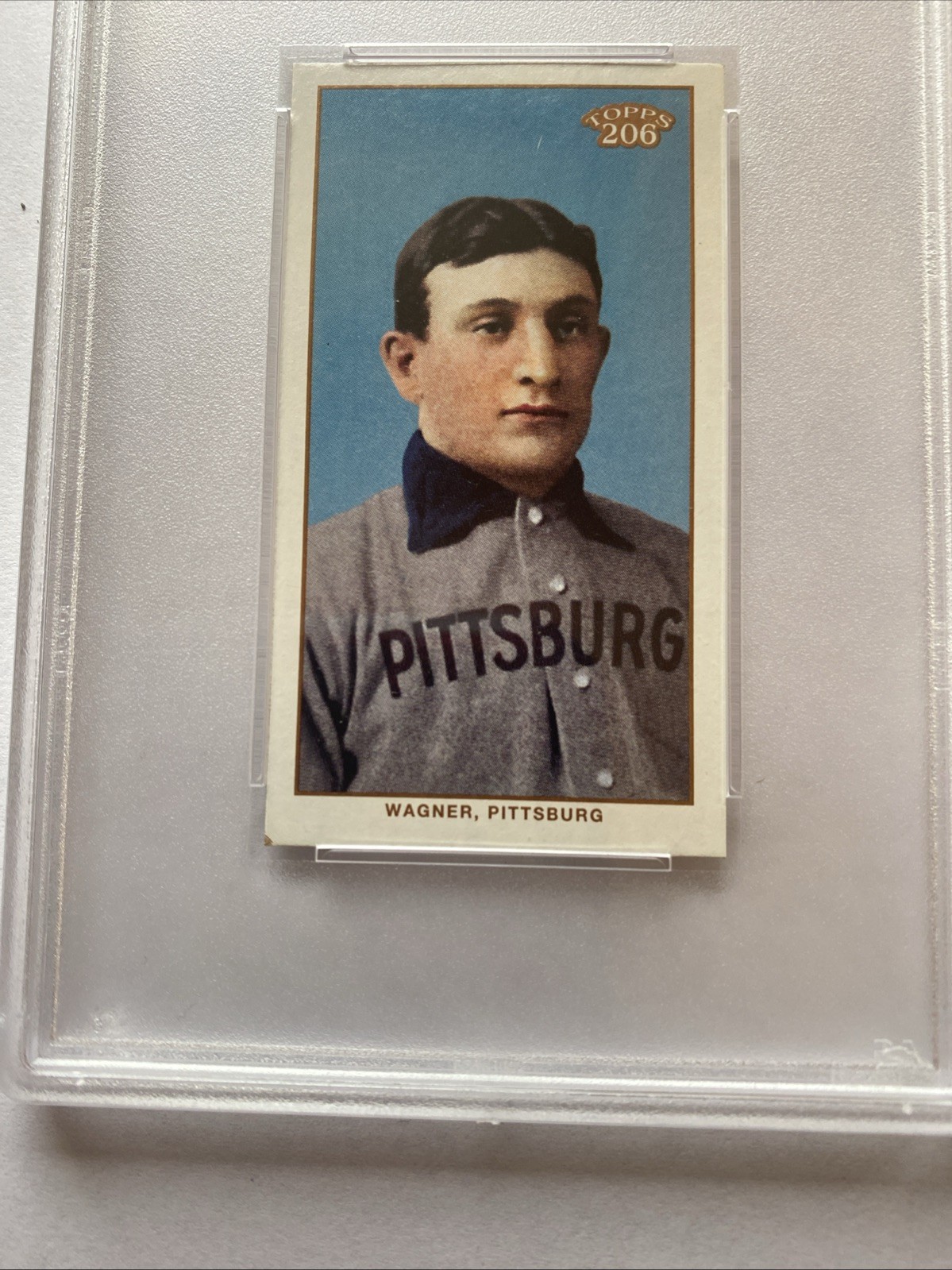 PSA 8 HONUS WAGNER SSP /30 2002 TOPPS 206 MINI BAZOOKA BACK #307 T206 view 3