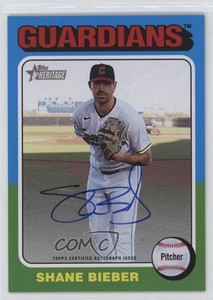 2024 Topps Heritage High Number Real One Auto Shane Bieber #ROA-SB Auto