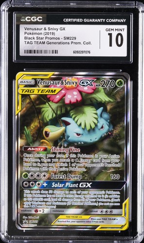 Venusaur & Snivy-GX graded CGC 10 for sale on eBay