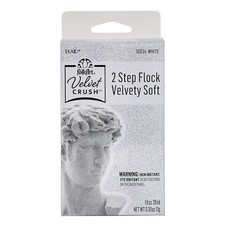 FolkArt Velvet Crush 2-Step Flocking Kit White 1oz Adhesive  0.39oz Powder For