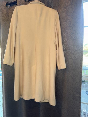 cappotto lana albert nipon colore panna taglia 8 - Foto 7 di 9