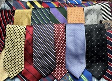 32 Vintage/Modern 100 Silk Men  s Neck Ties Stafford, Ashford/Brooks, Assorted