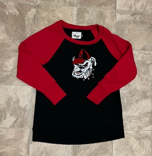Georgia Bulldogs UGA 4her GIII Crewneck Sweatshirt Womens XL Black Red