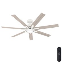 Hunter Fan 70 in White Indoor Ceiling Fan with LED Light and Remote Control