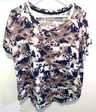 Koolaburra by UGG Cozy Jersey Top Short Sleeve Tie Dye Womens sz M Multi NEW