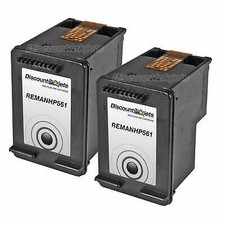 2 CH561WN Black Printer REMAN Ink Cartridge for HP 61 HP61 Deskjet 1000 1050