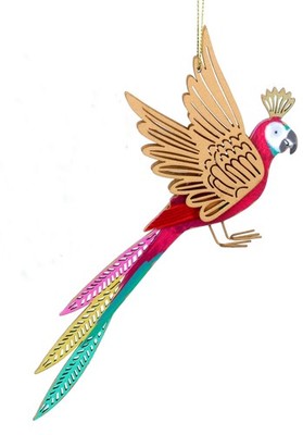 Papagei Christbaumschmuck Gisela Graham tropischer Vogel Hängeschmuck