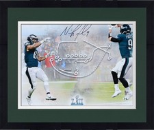 Framed Nick Foles Eagles Signed 16x20 Super Bowl LII Champs Philly Special Photo