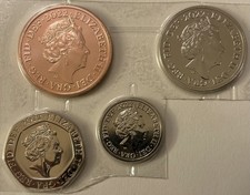2022 Small Change 2p to 20p Royal Shield of Arms Definitive BUNC 4 Coin From Set