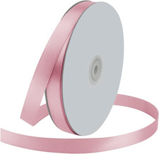 5/8" Wide X 100 Yards Single Face Polyester Satin Ribbon, Satin Ribbon for Craft