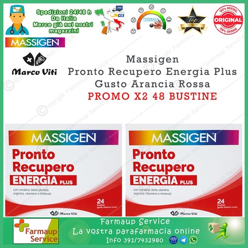 Marco Viti Massigen Pronto Recupero Energia Plus 48 Buste Gusto Arancia Promo X2 - Foto 1 di 1