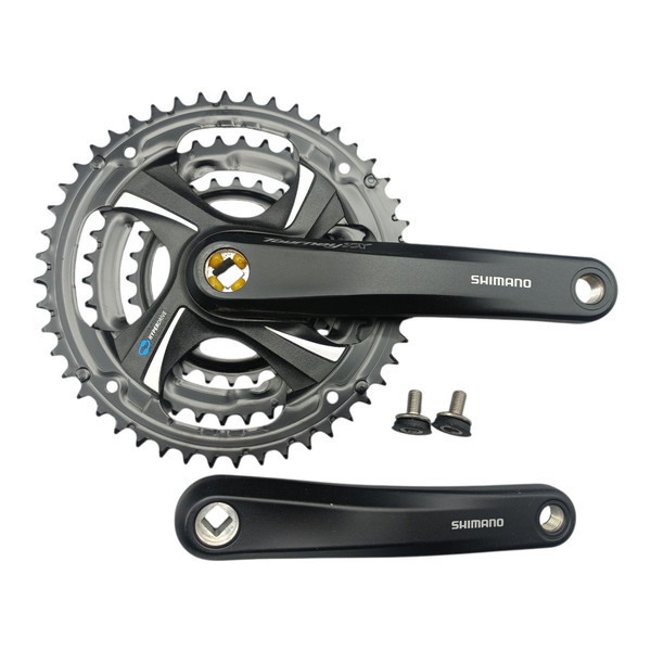 Shimano Tourney Kurbelgarnitur FC-TX801 3X8 Fach 48-38-28 ZäHne 175 Mm - Neu-image