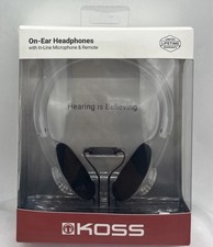 Koss KPH30icl - Headphones Wired On-Ear Microphone - Clear -Brand New Sealed