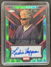 2025 Topps Chrome Deadpool Leslie Uggams Auto Blind Al Green/Aqua RayWave #/150