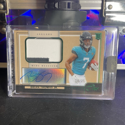 Panini 2024 One Premium Rookie Patch Auto Brian Thomas Jr. /25 #103