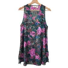 Vintage Victorias Secret Gold Label Floral Rose Sheer Nightie Sleep Shirt M/L