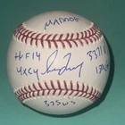 GREG MADDUX (Cubs) Signed Official MLB Baseball Beckett (BAS) w/ STAT Inscrips