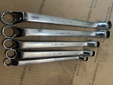  Snap-on Tools 5pc Metric 60 Deep Offset Double Box End Wrench Set Xom605