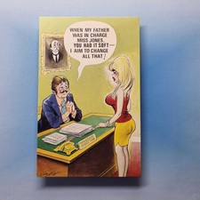 Comic Postcard C1980 Blonde Boobs Managing Director Soft Bamforth & Co