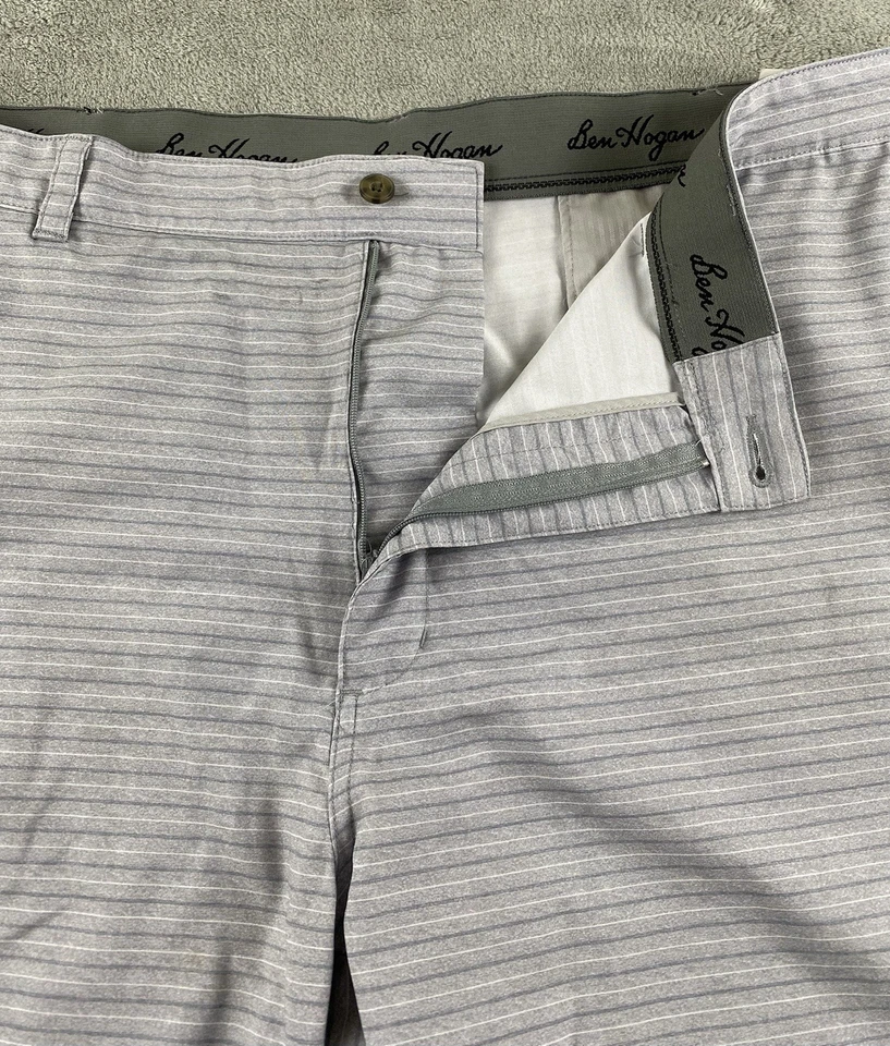 Мужские шорты Ben Hogan размер 42 серый белый в полоску повседневный C12 - Изображение 2 из 4