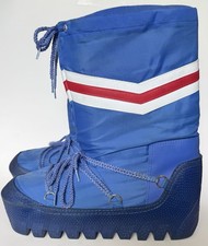 Vintage Blue Chevron 1980's Moonboots - size 11 12