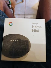 Google Home Mini Smart Assistant Charcoal, GA00216-US, LlKE, New with Cable