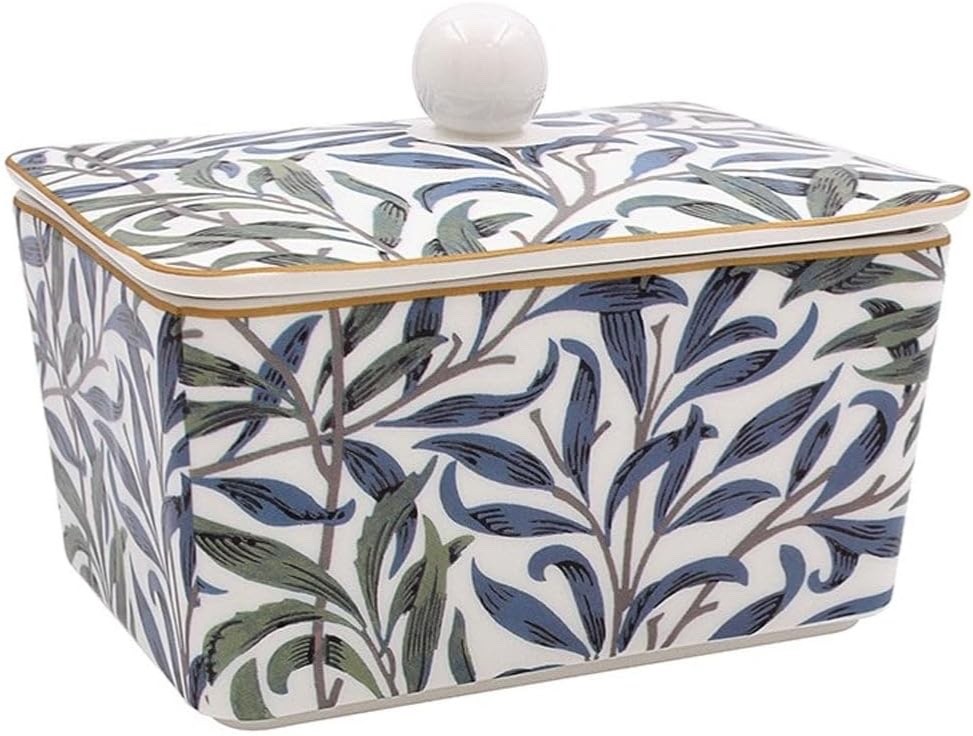 William Morris Ceramic Butter Dish with Lid - Willow Bough