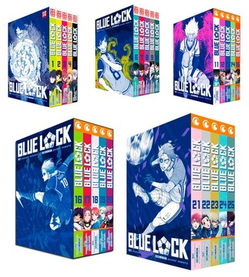 Blue Lock Band 1 - 25 (5 Sammelschuber) Set | Kaze | Neu