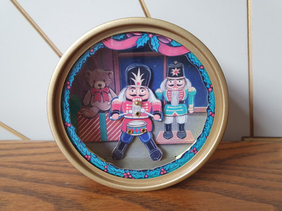 TANZENDER NUSSKNACKER Vintage Weihnachtsdeko IKECHO Japan 70er Jahre Spieluhr
