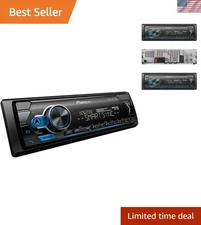 Compact Single Din Bluetooth Digital Media Receiver - Supports Pandora & iPhone