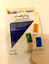 SIZZIX Original Dies Vowel Play Numbers set 6 Alphabars, fast delivery