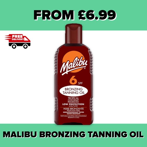 Malibu Bronzing Tanning Oil Spf 6 200ml, Bronzing oil with Tropical