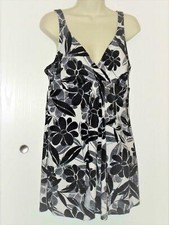 Swimsuits for all Swimdress Size 18 Modest black white Beach Cruise New Tags