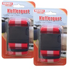 2x rot Koffergurt e Kofferband Gep&auml;ckband Luggage Belt Kofferb&auml;nder Koffer