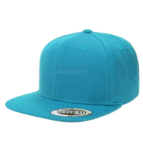 Men Snapback Hat Classic Hip Hop Style Flat Brim Baseball Cap Solid