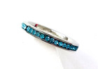QVC Steel by Design Crystal Birthstone Eternity Band Ring Aquamarine March SZ 5 — photo 2