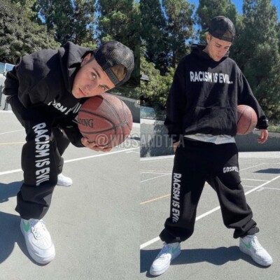 NEW Justin Bieber Twinning Outfit “Gospel Racism Is Evil