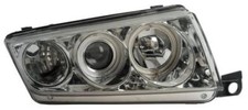 Projector Headlights Lamps LHD Angel Eyes Ccfl Chrome For Skoda Fabia I -07