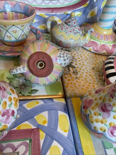 Mackenzie-Childs Wallcourt teiera finitura ceramica - Foto 10 di 11