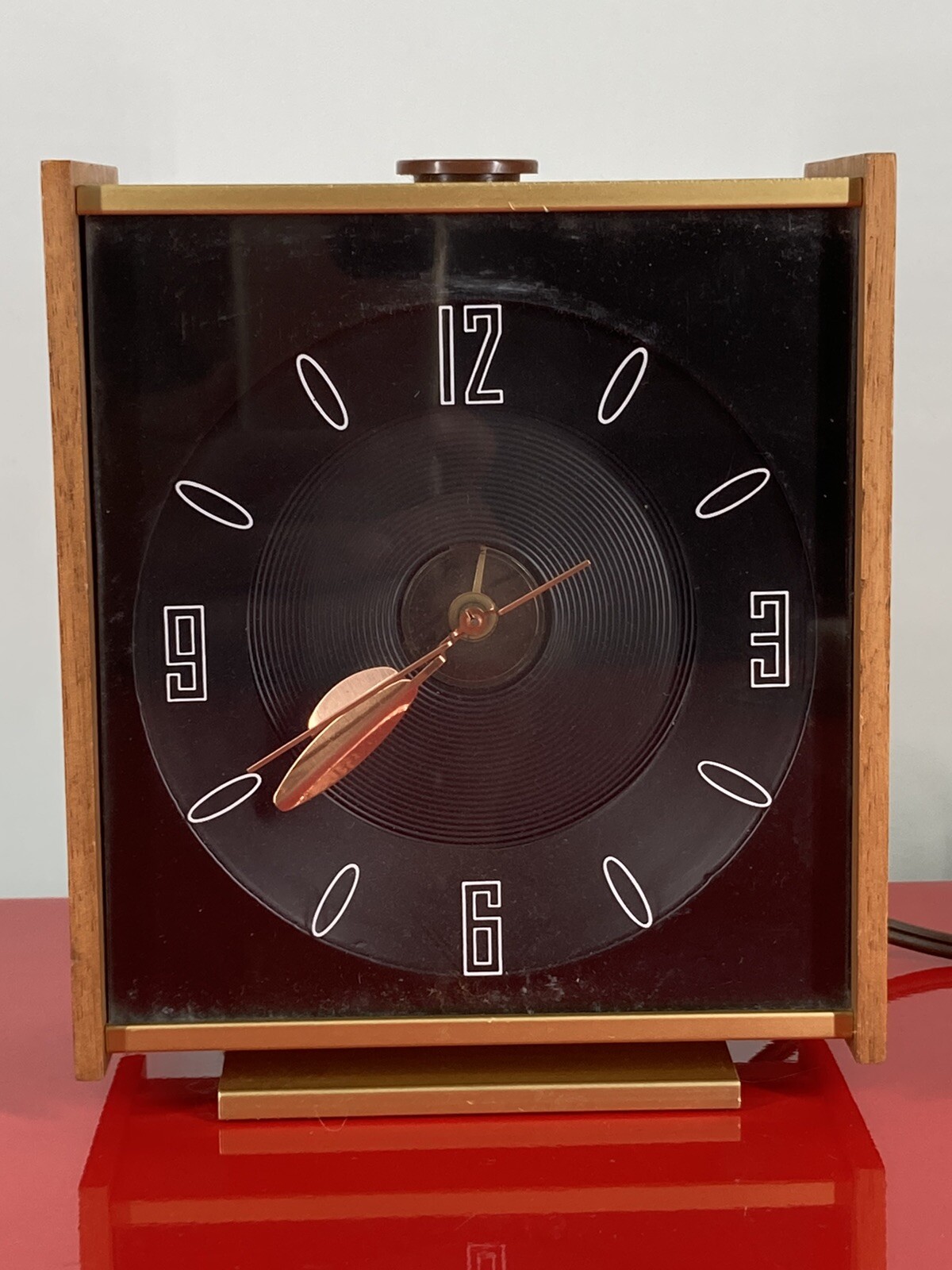 Mid Century Modern Electric Table Clock Tested & Working EUC eBay