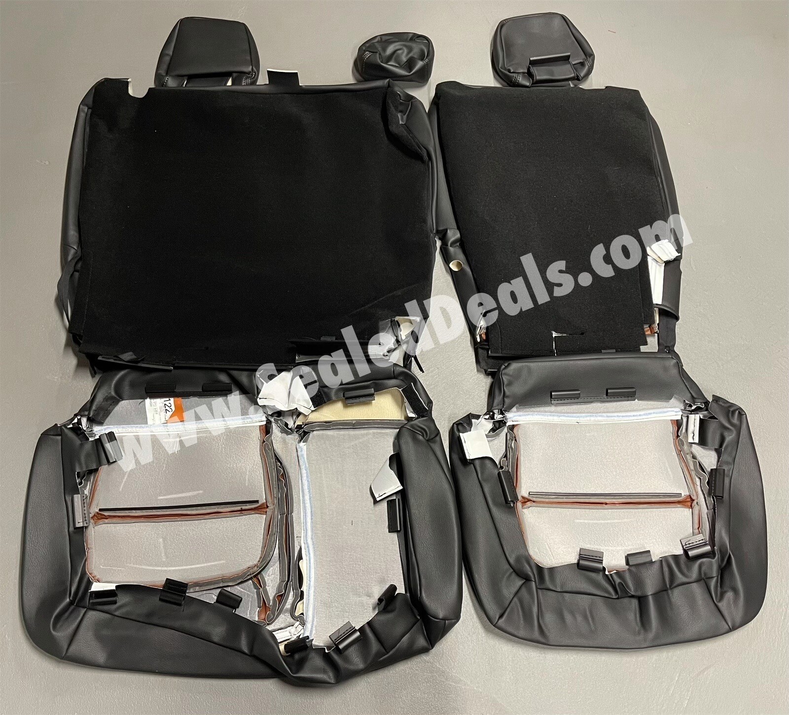 BLACK & MAHOGANY LEATHER SEAT COVERS FOR FORD BRONCO 4 DOOR FULL SIZE BIG BEND