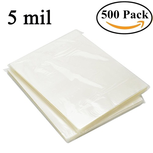 500 Pack Universal Letter Size Thermal Laminating Pouches 9" x 11.5