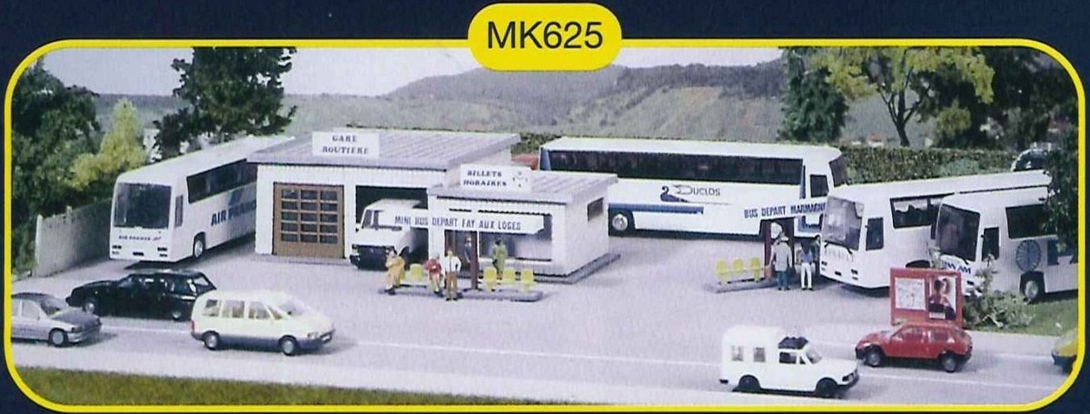 Maquette Gare Routière HO 1/87 - MKD MK625 - à Monter Et Peindre Maquette Gare Routière HO 1/87 - MKD MK625 - à Monter Et Peindre