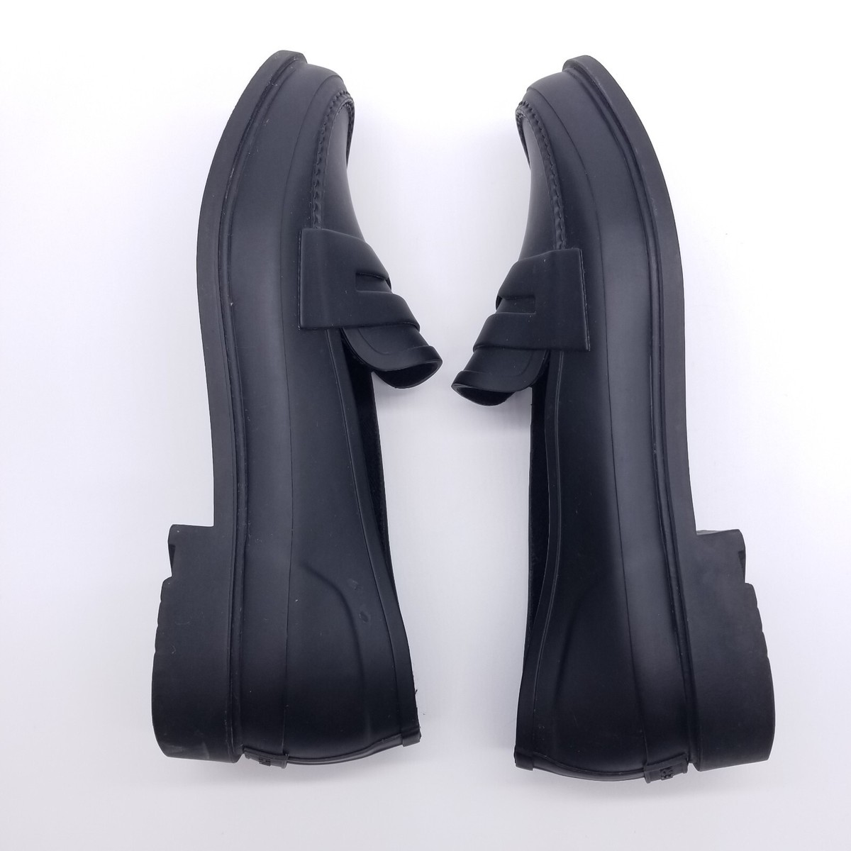 Hunter Loafer Women's 9 Black Penny Slip-On Shoes Rubber Matte