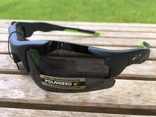 X Loop Polarized Sunglasses PZ-X362404 Smoke Black Lens Fishing Green PZ-X3624