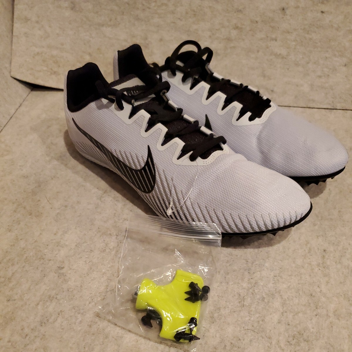 RARE Nike Zoom Rival M 9 Track & Field Spikes Size 12.5 Pure Platium Black Amazon.com | Nike Unisex Zoom Rival S 9 Track Spike Pure  main image 2