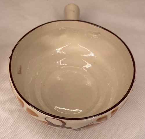 Vintage Ceramic Dish Soup Dip bowl Handle Cover Aztec Mexican Decoration Floral - Picture 9 of 11