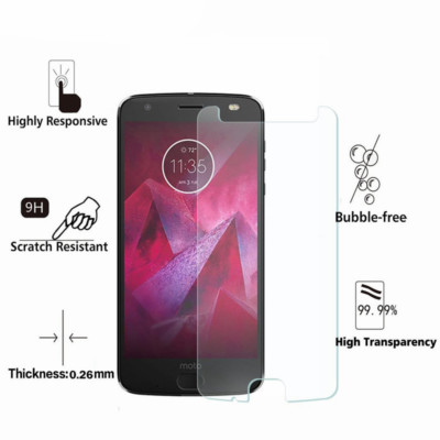 Tempered Glass Screen Protector Saver for Motorola Moto Z4 Z3 Z2 G6 G7 G8 One E6